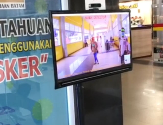 Keren.. Ada Alat Pendeteksi Orang yang Tak Pakai Masker di Pelabuhan Batam