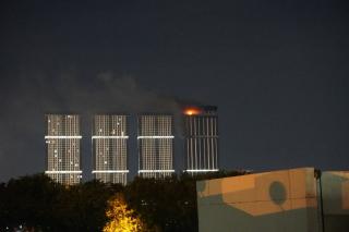 Gedung Pollux Habibie di Batam Kebakaran