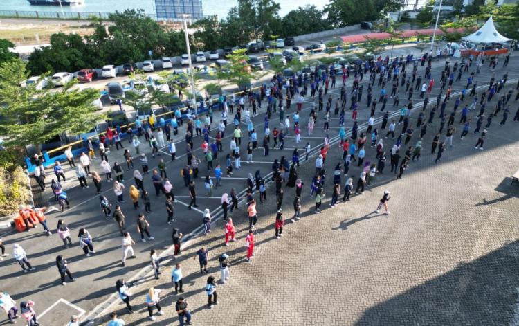 BP Batam Sukses Gelar Senam Gabungan Akhir Tahun, Karyawan Sehat dan Produktif