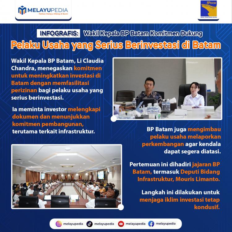 INFOGRAFIS: Wakil Kepala BP Batam Komitmen Dukung Pelaku Usaha yang Serius Berinvestasi di Batam