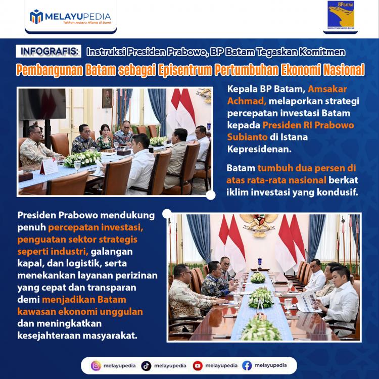 INFOGRAFIS: Instruksi Presiden Prabowo, BP Batam Tegaskan Komitmen Pembangunan Batam sebagai Episentrum Pertumbuhan Ekonomi Nasional