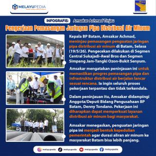 INFOGRAFIS: Amsakar Achmad Tinjau Pengerjaan Pemasangan Jaringan Pipa Distribusi Air Minum