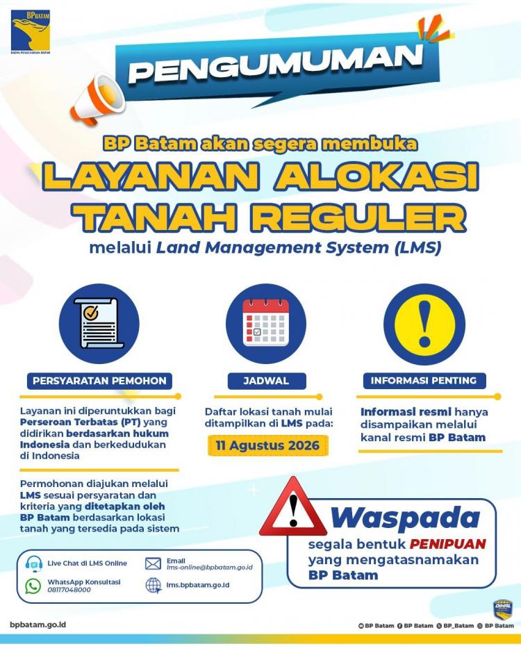 BP Batam Perkuat Transparansi Layanan Pertanahan, Alokasi Tanah Reguler Segera Hadir Melalui LMS
