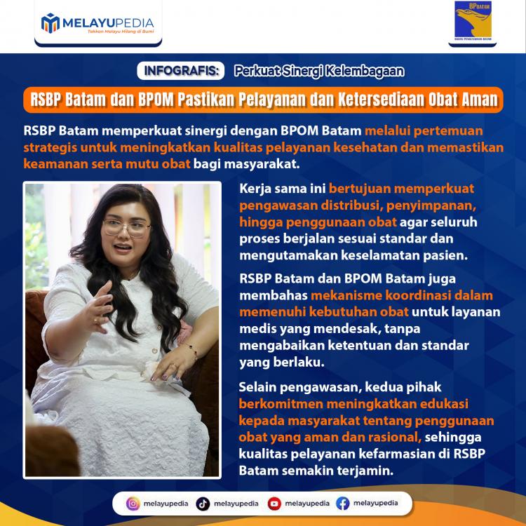 INFOGRAFIS: Perkuat Sinergi Kelembagaan, RSBP Batam dan BPOM Pastikan Pelayanan dan Ketersediaan Obat Aman