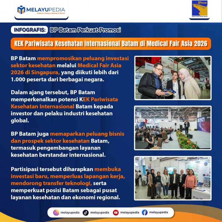 INFOGRAFIS: BP Batam Perkuat Promosi KEK Pariwisata Kesehatan Internasional Batam di Medical Fair Asia 2026